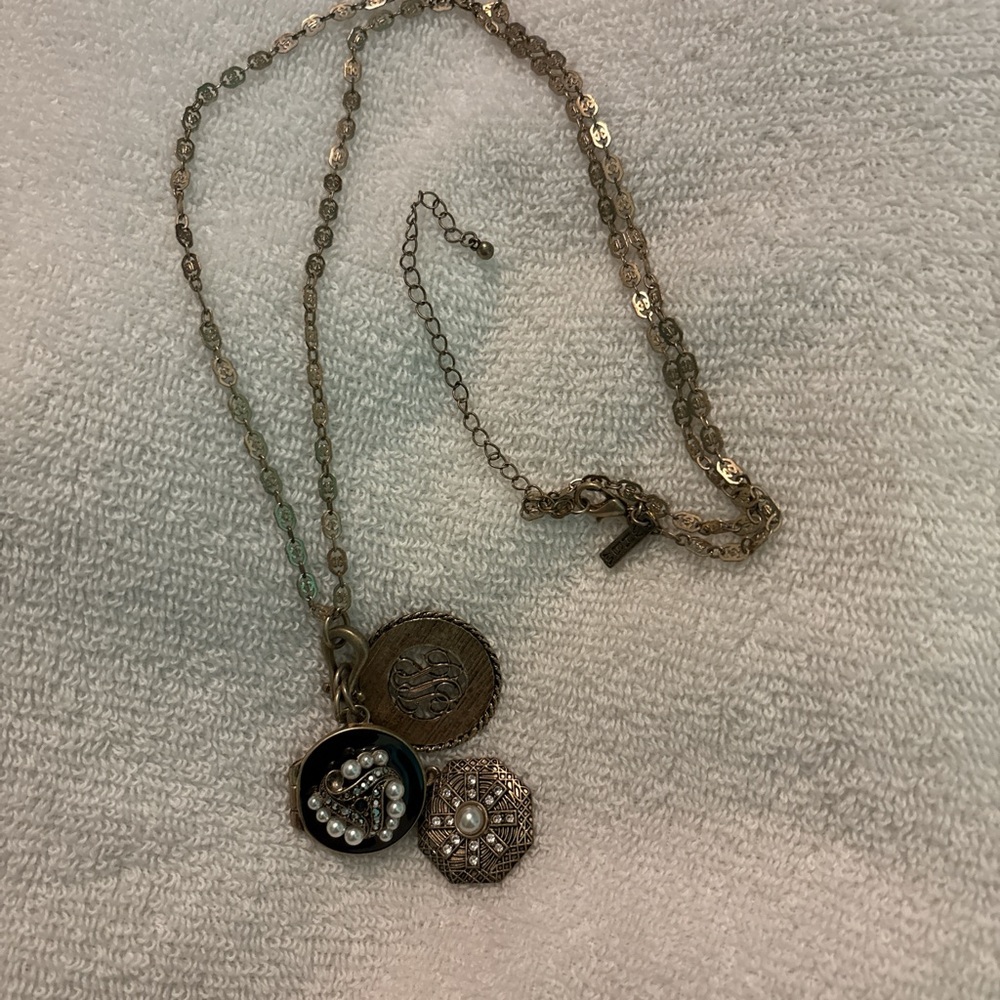 White House Black Market Gold and Silver Charm Necklace